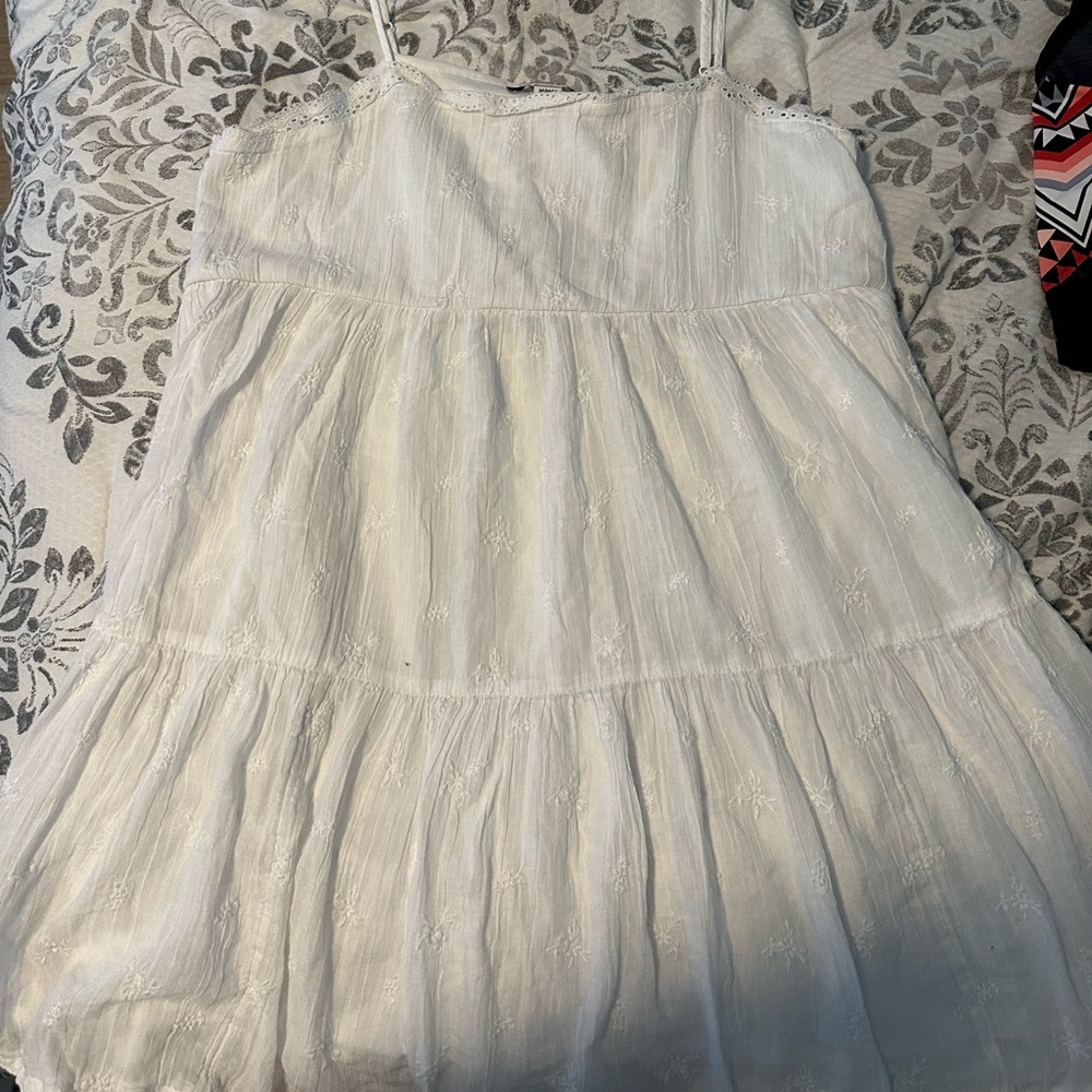 Spaghetti Strap Floral Lace Mini Dress